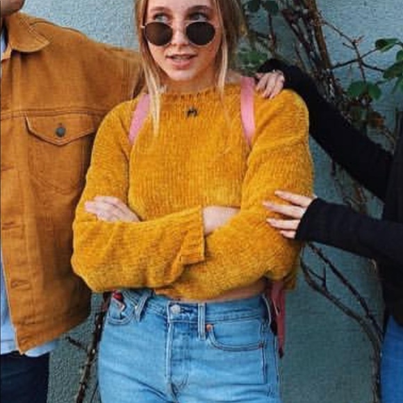 Urban Outfitters Sweaters - Yellow cropped sweater